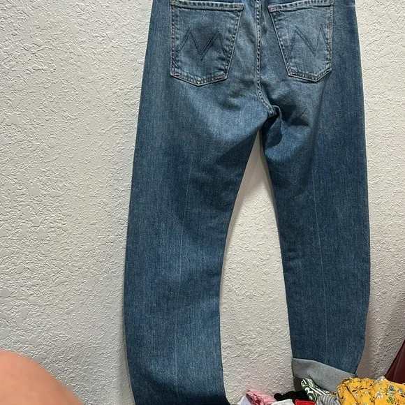 🛼MOTHER The Ditcher Heel blue jeans size 25 GUC - Picture 7 of 16